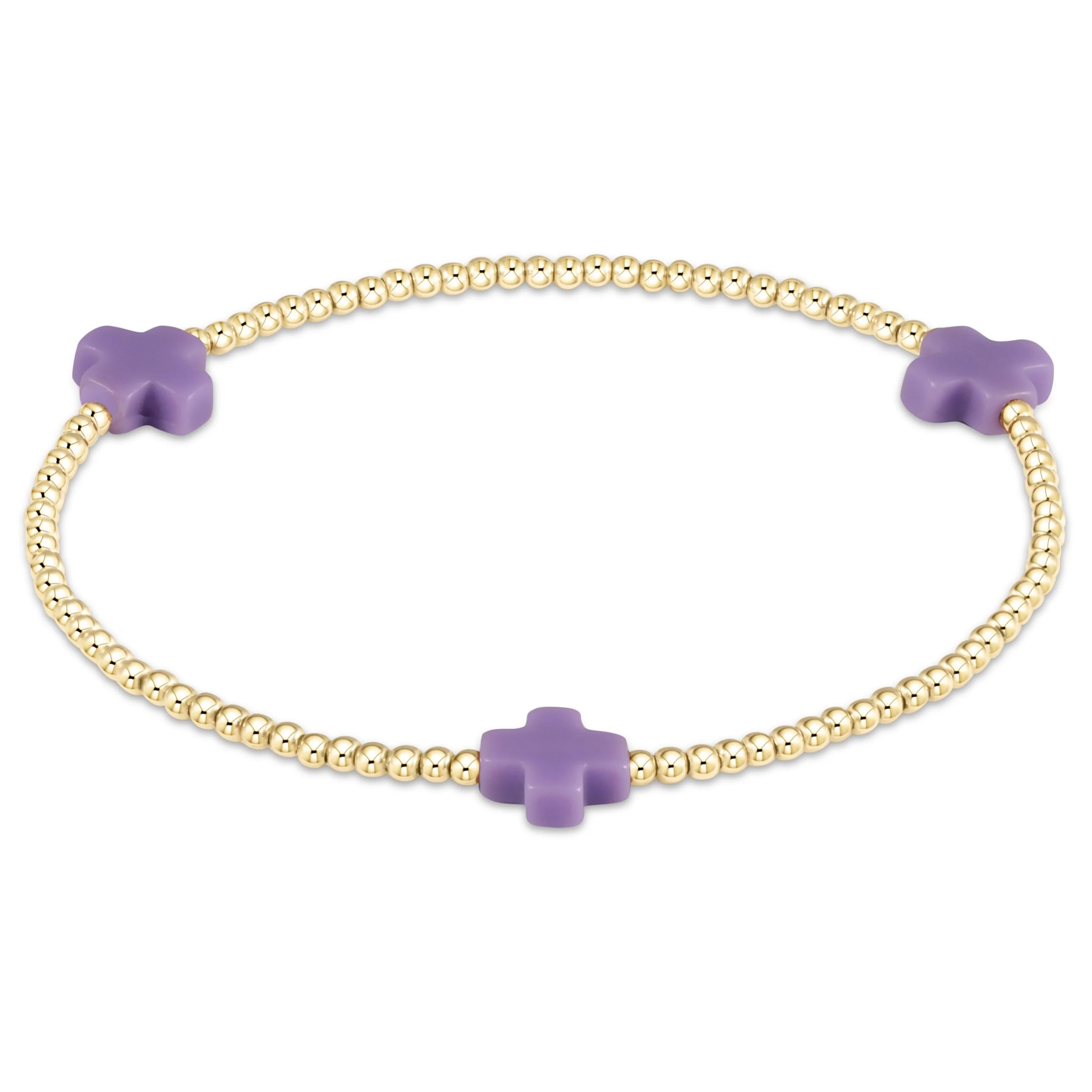 Enewton Small Gold Bead Cross Bracelet