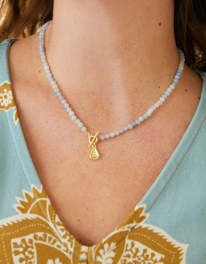 Spartina Aquamarine Calm Waters 17” Necklace