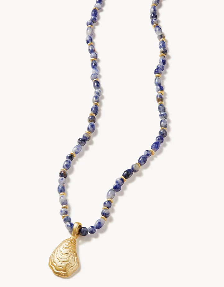 Spartina 499 Oyster Alley 18” Necklace Blue Sodallite