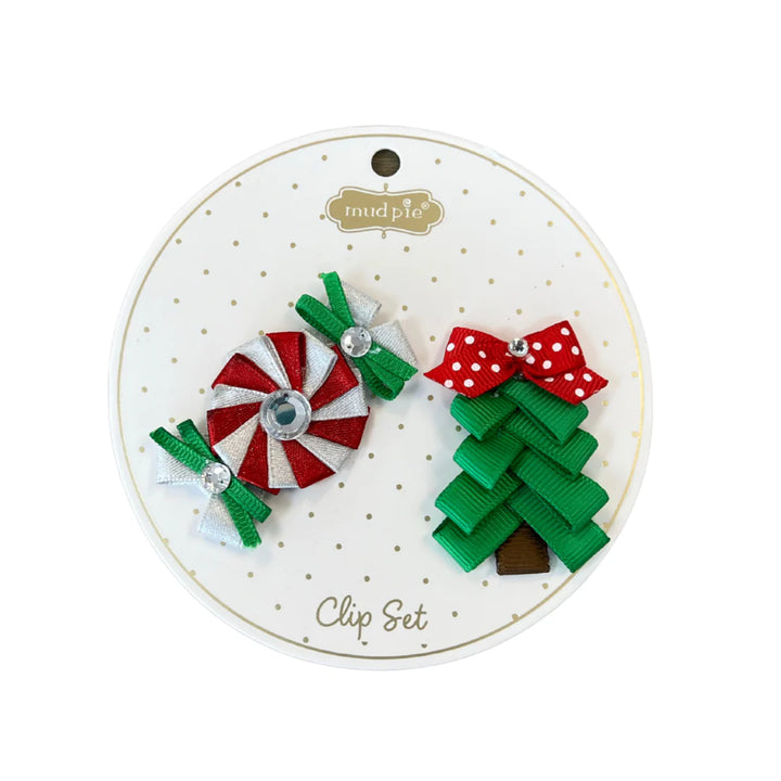 Mudpie Christmas Hair Clips