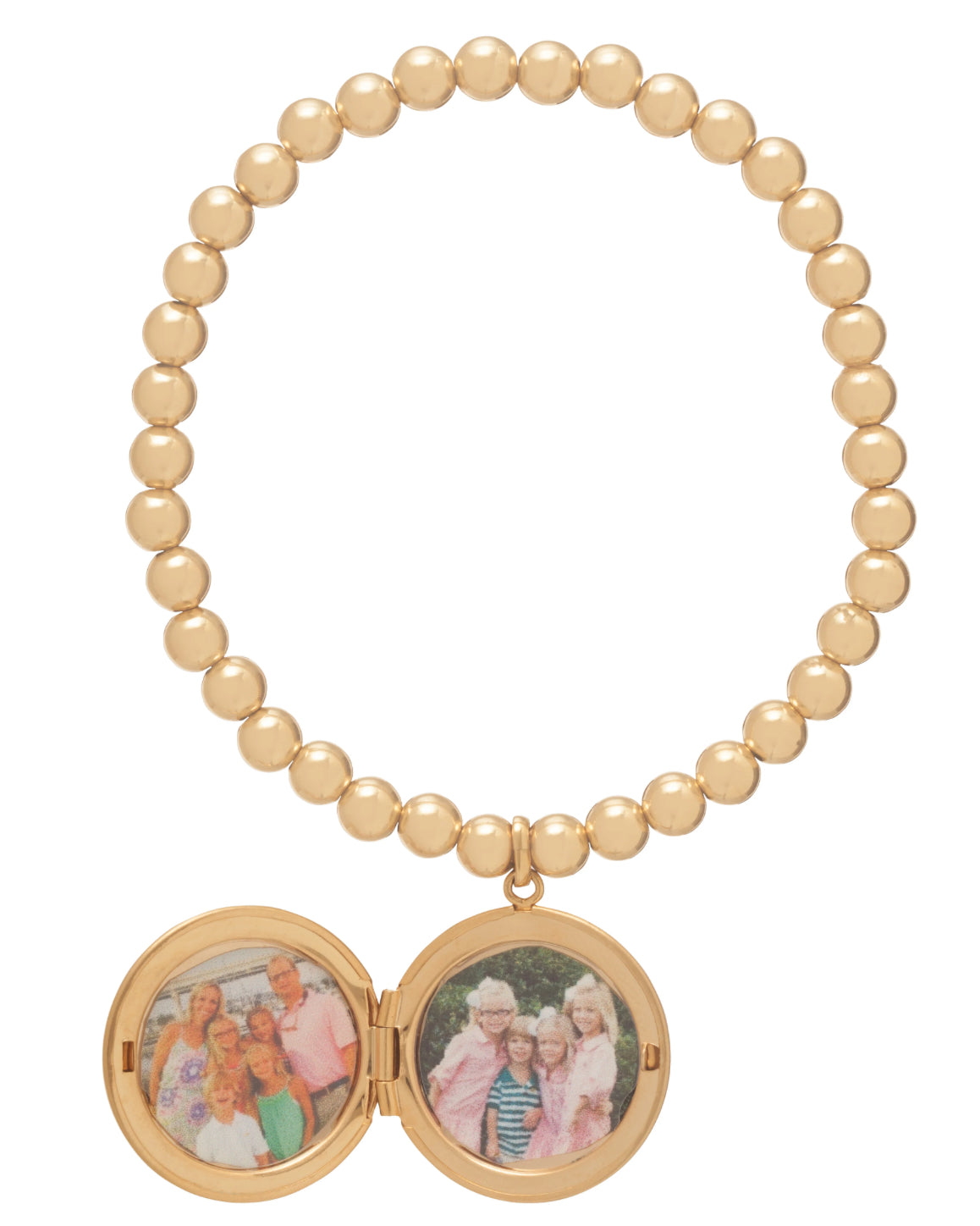 Enewton Classic Gold 3MM Bead Bracelet Cherish Small Gold Locket
