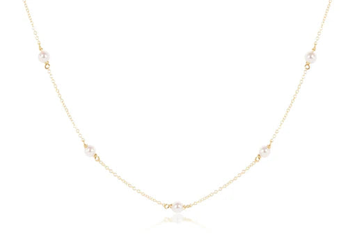 Enewton Gold Pearl Necklace 4MM