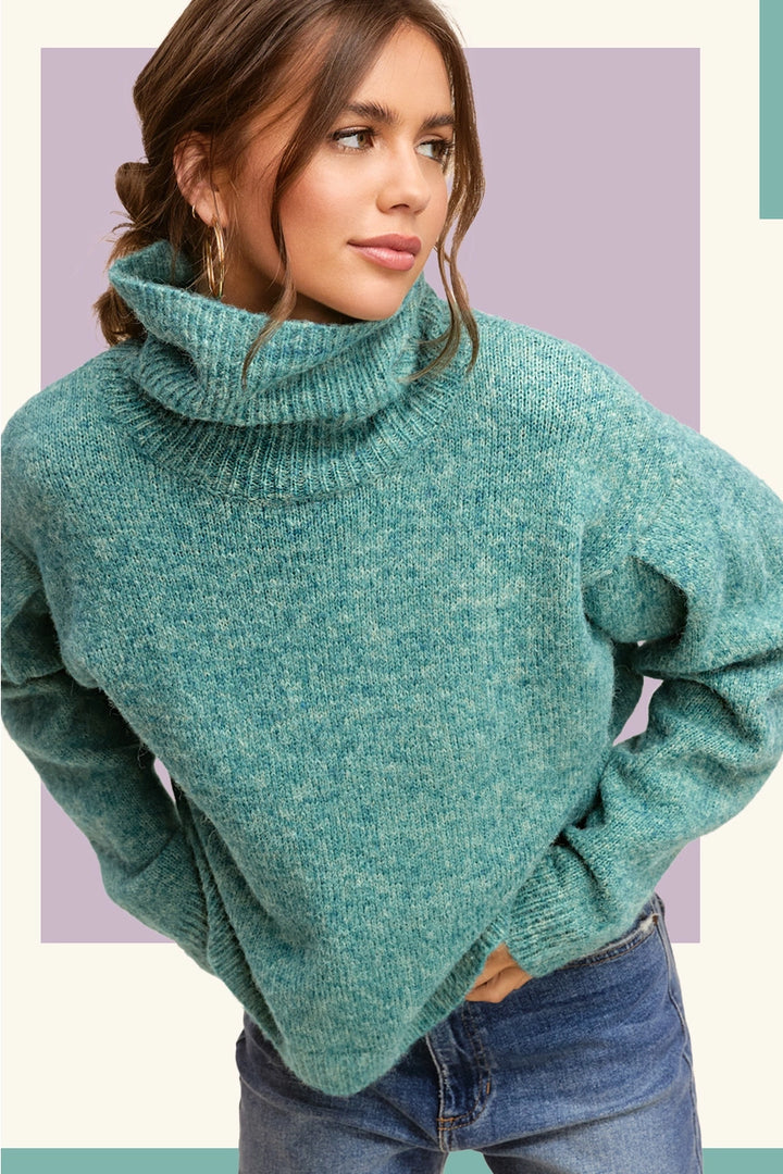 Mermaid Turtleneck Long Sleeve Sweater