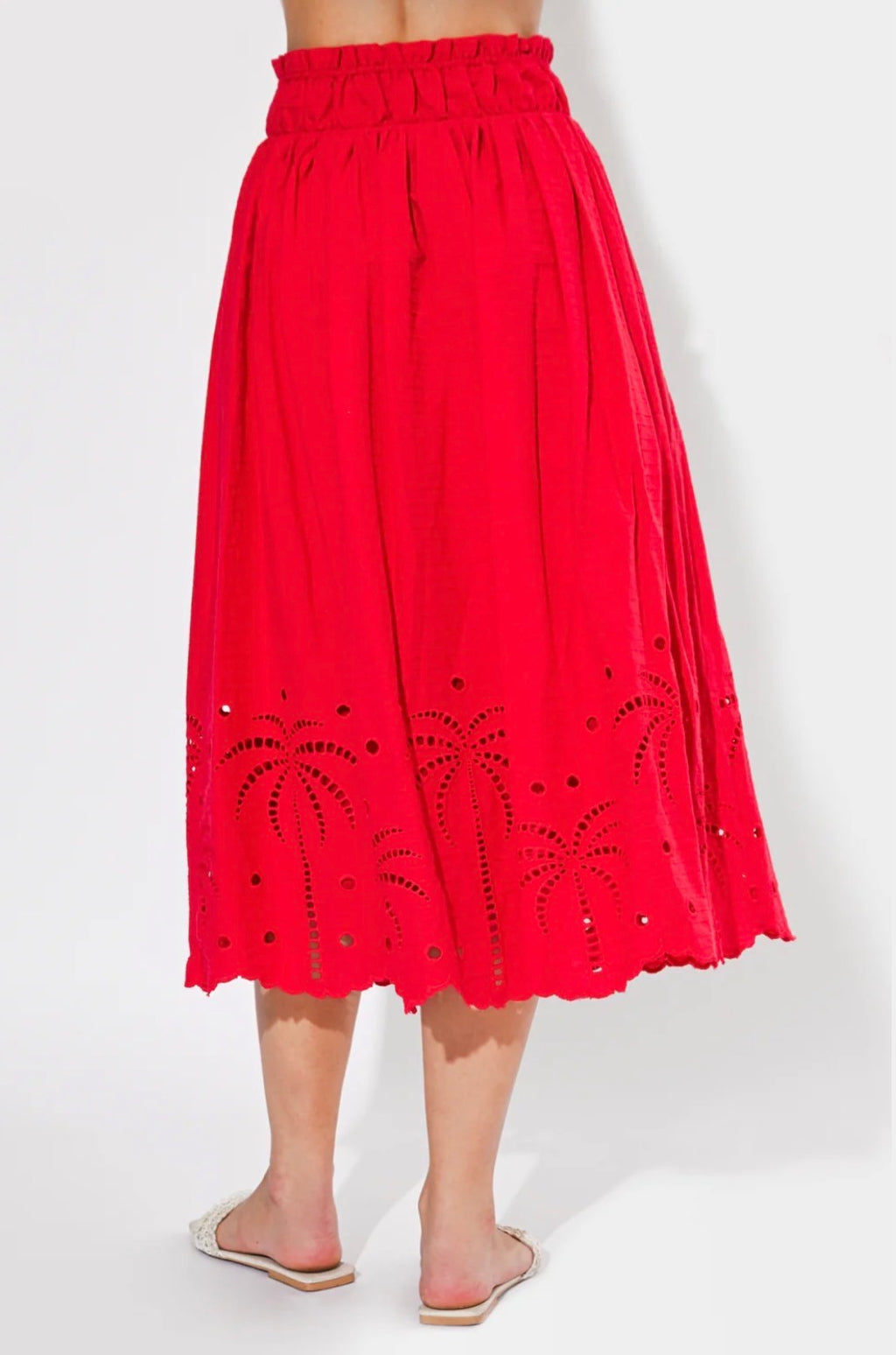 Adelyn Rae Eira Embroidered Midi Skirt