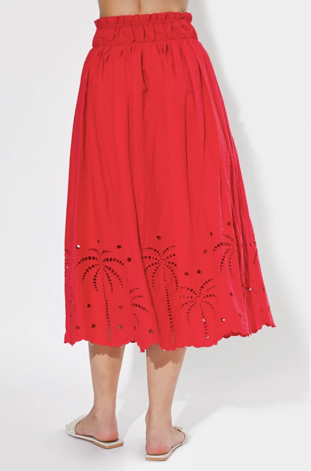 Adelyn Rae Eira Embroidered Midi Skirt