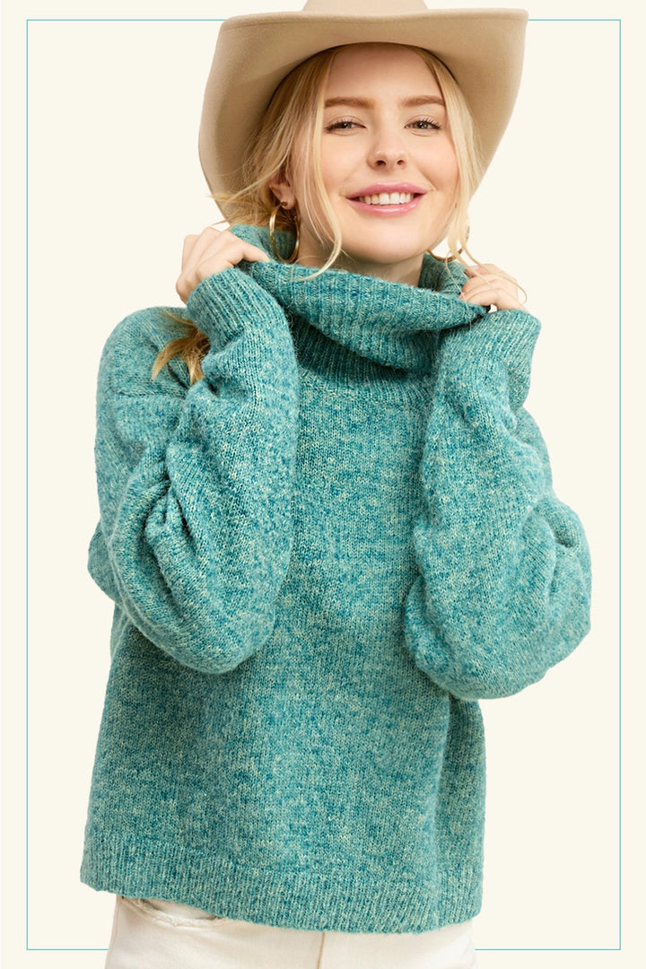 Mermaid Turtleneck Long Sleeve Sweater