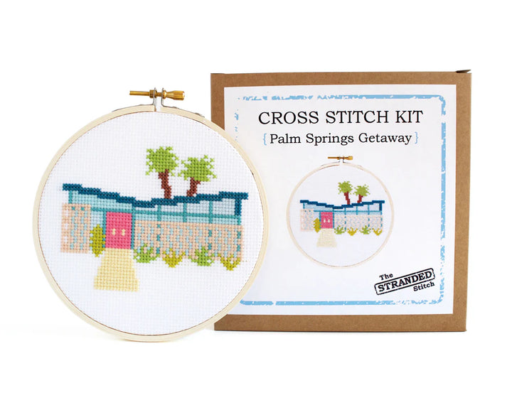 The Stranded Stitch Palm Springs Getaway Cross Stitch Kit