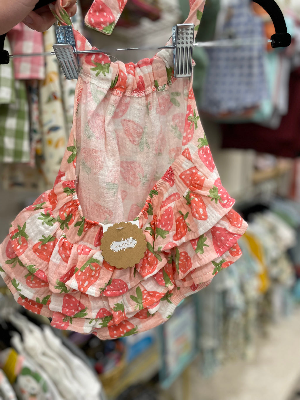 Mudpie Strawberry One Piece Outfit