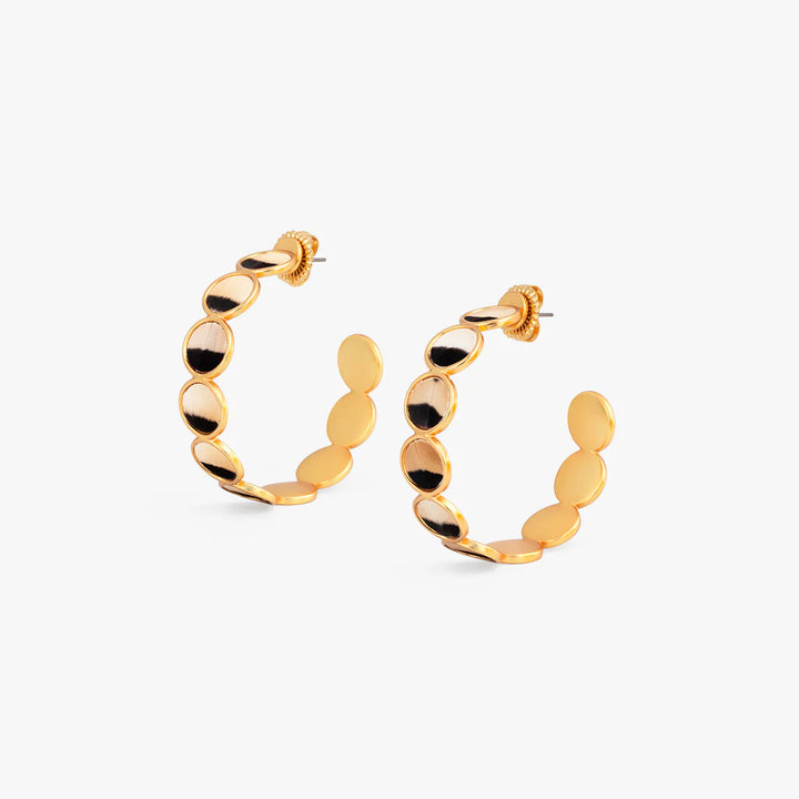 Brackish Dunoir Multi Bezel Hoop Earring