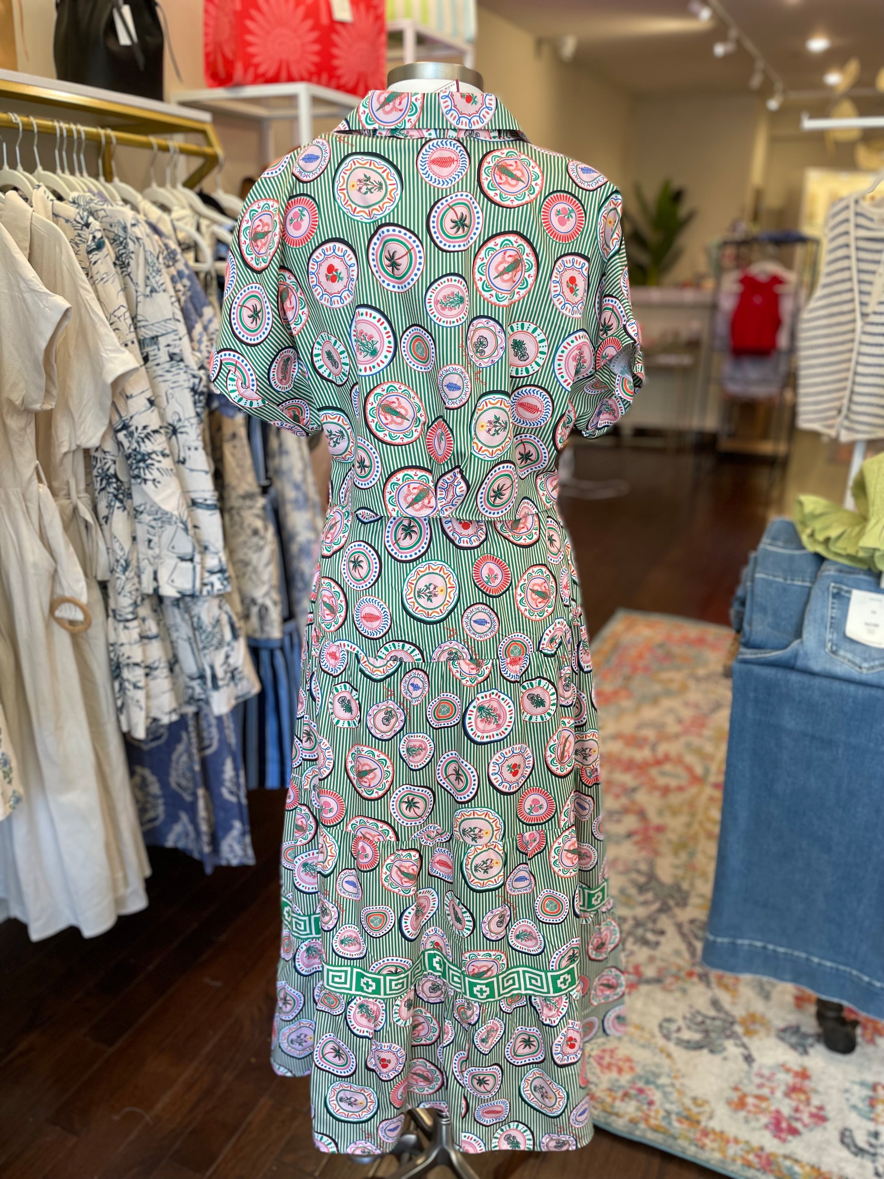 Emily Lovelock Plate Maxi Dress