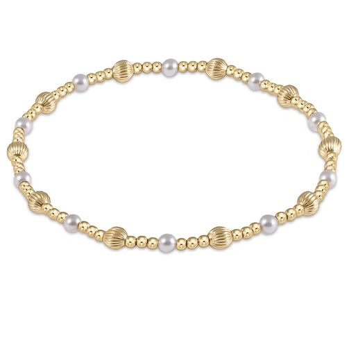 Enewton Dignity Sincerity Pattern 4MM Bead Bracelet Pearl