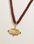 Spartina 449 Salt Marsh Beaded Charm Necklace 18” Bordeaux Gold