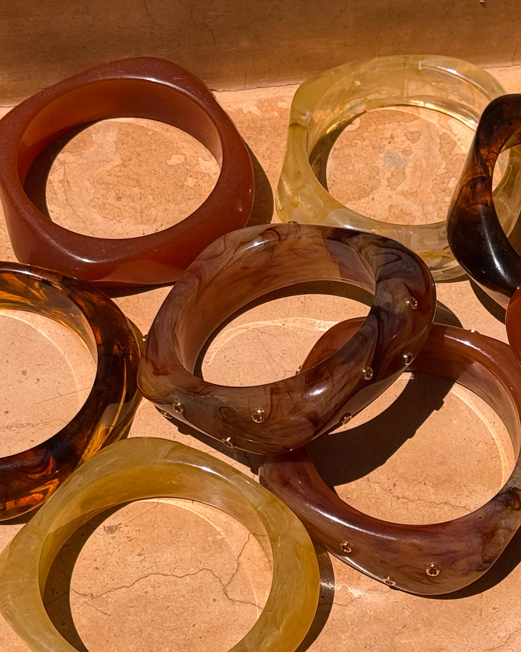 Luv AJ The Formentera Bangle Set Of Three Tortoise