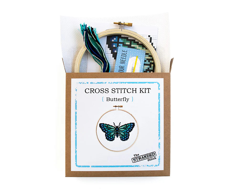 The Stranded Stitch Butterfly Cross Stitch Kit