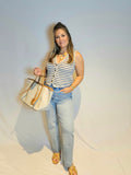 By Together Woven Blue Vest Top