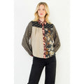 THML Long Sleeve Patterned Collard Shirt