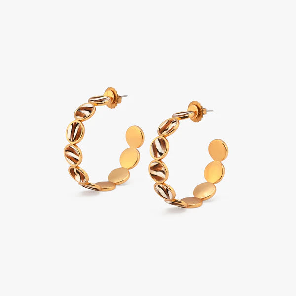 Brackish Tiger Hoop Earring