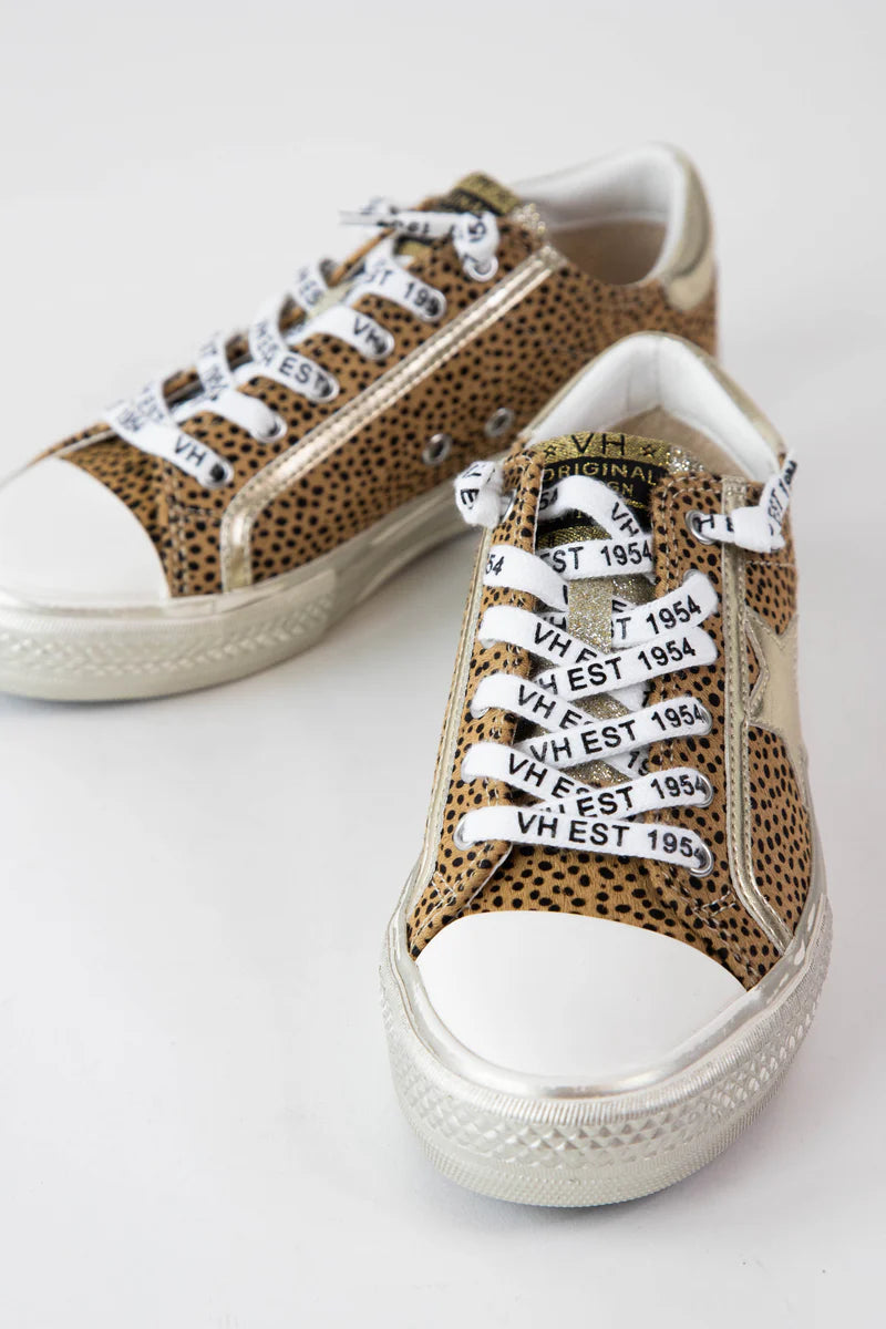 Vintage Havana Leopard And Gold Low Top Sneaker