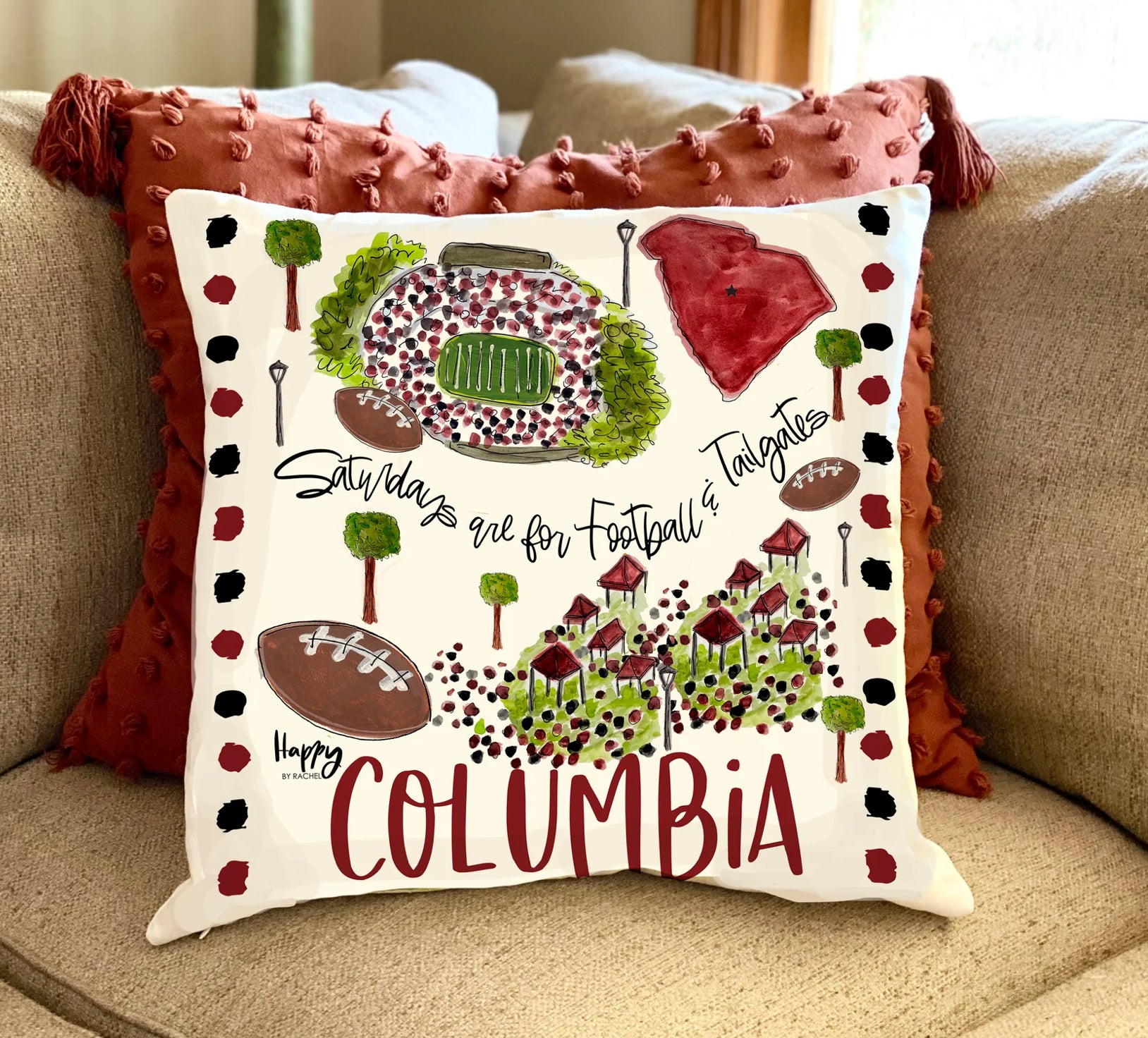 Columbia, SC Bolster Pillow