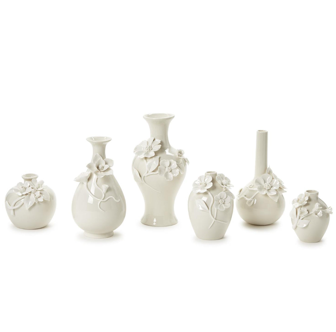 Twos Company Mini Vases Sculpted Flowers Set Of Five