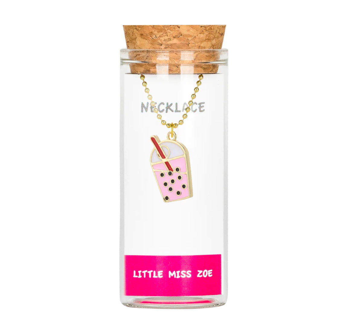 Little Miss Zoe Charm Necklace In Glass Bottle