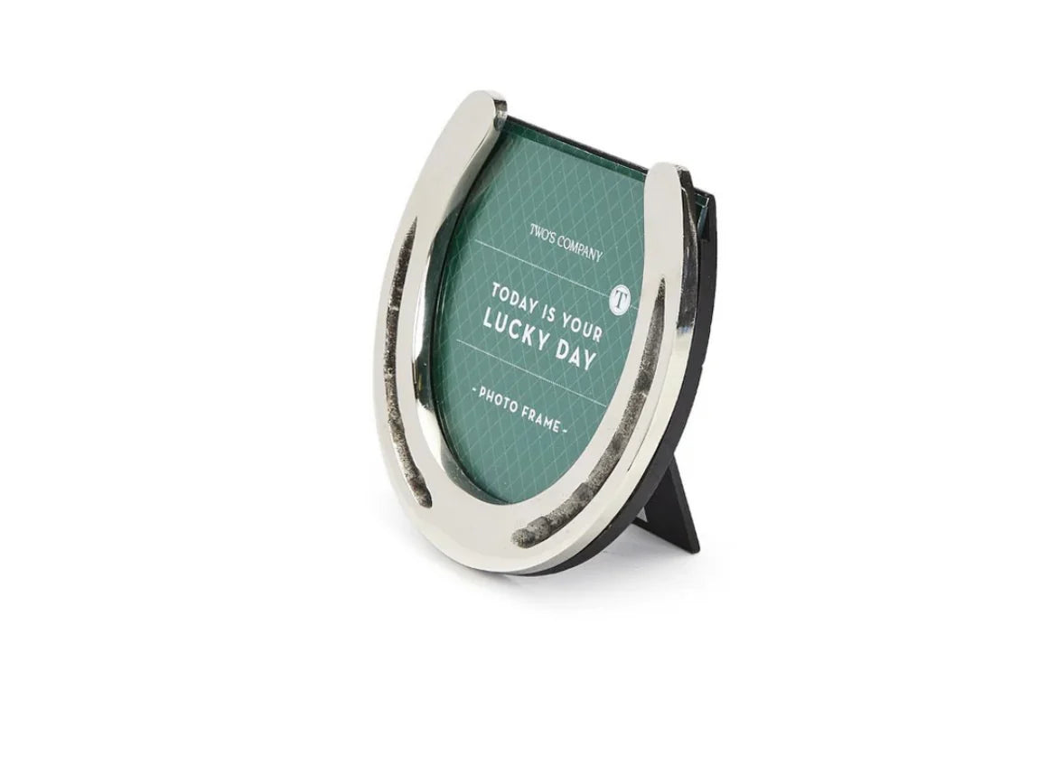 Two's Company Lucky Day Horseshoe Photo Frame