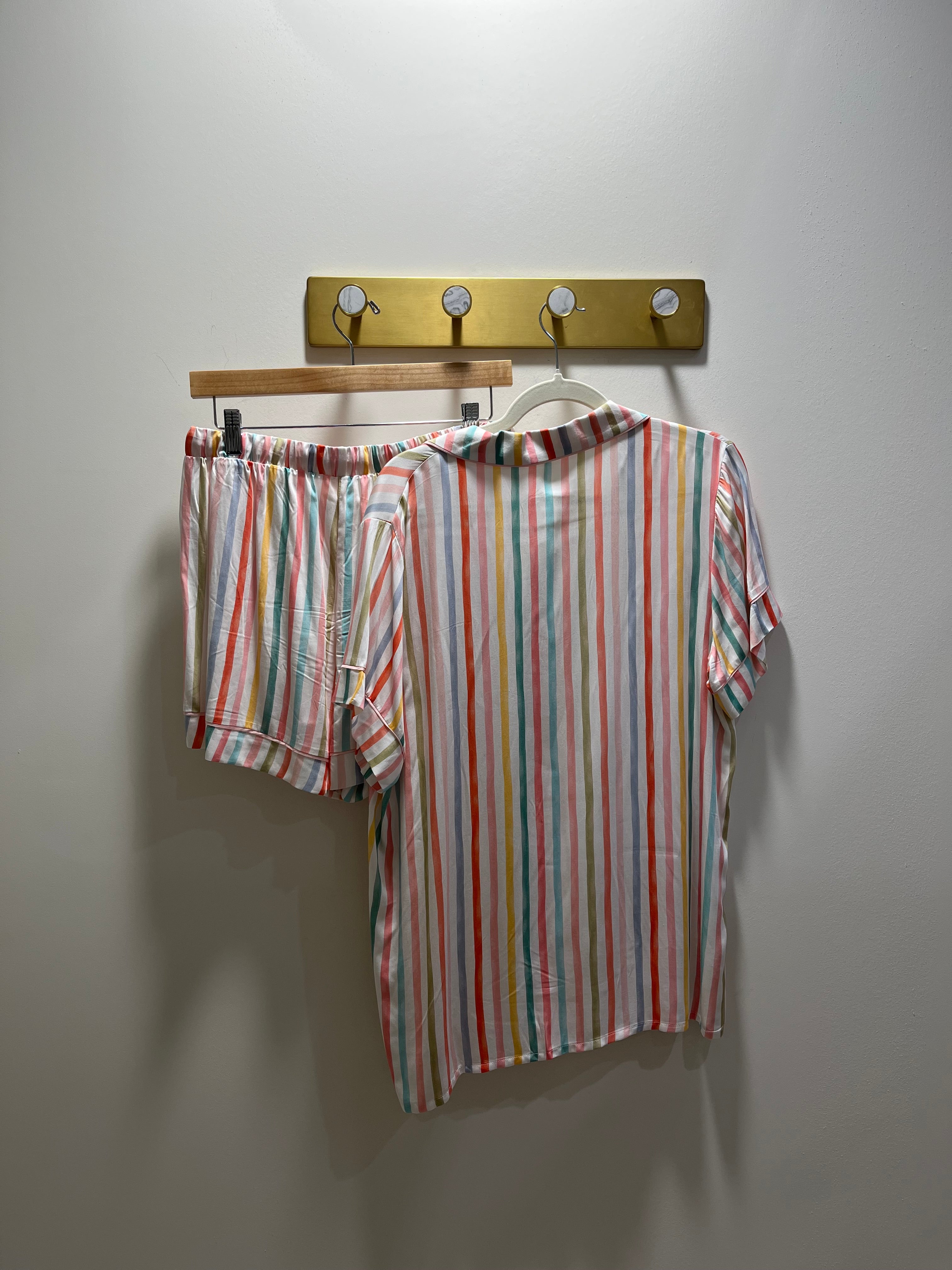 Imbali Watercolor Stripe Button Down Pajama