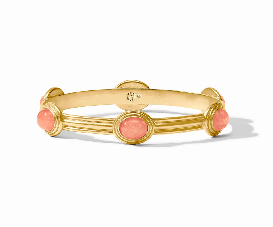 Julie Vos Portofino Stone Bangle Melon Jade
