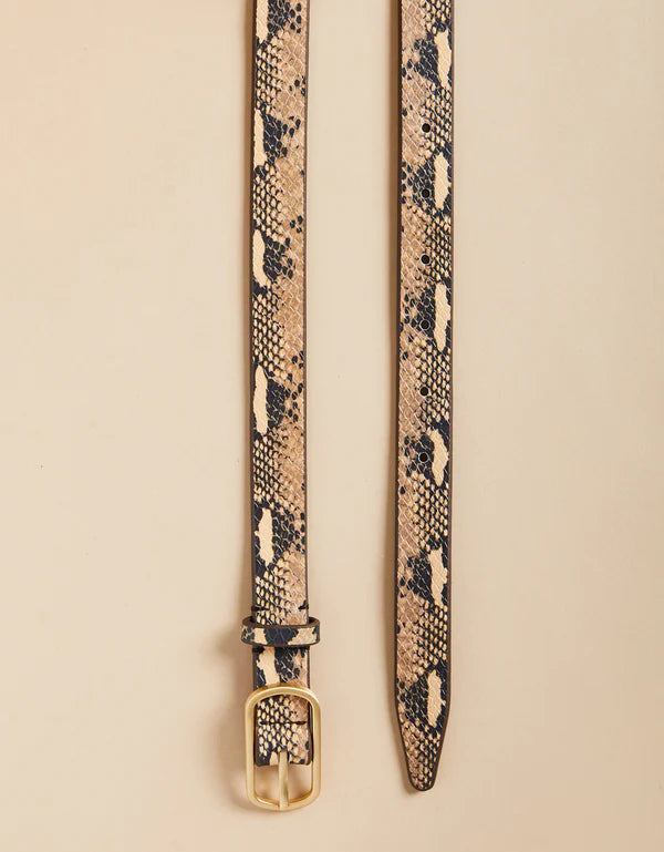 Spartina Siren Thin Belt Snake Leather