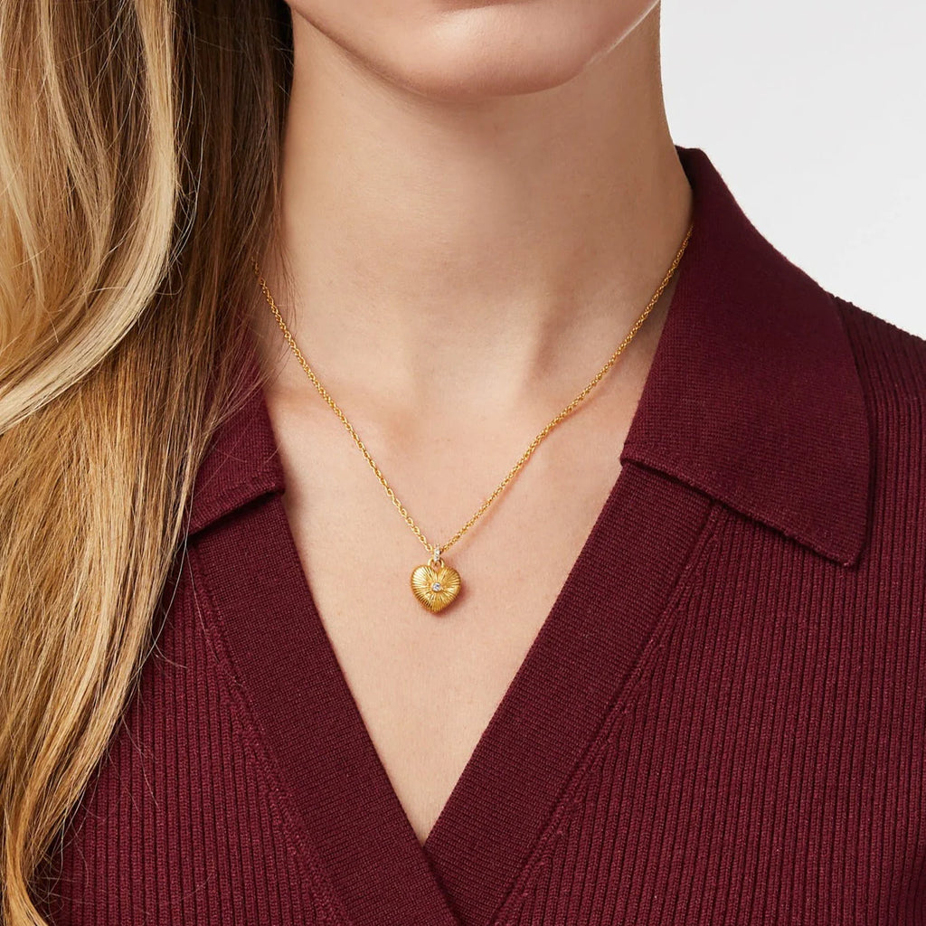 Julie Vos Esme Solitaire Heart Necklace