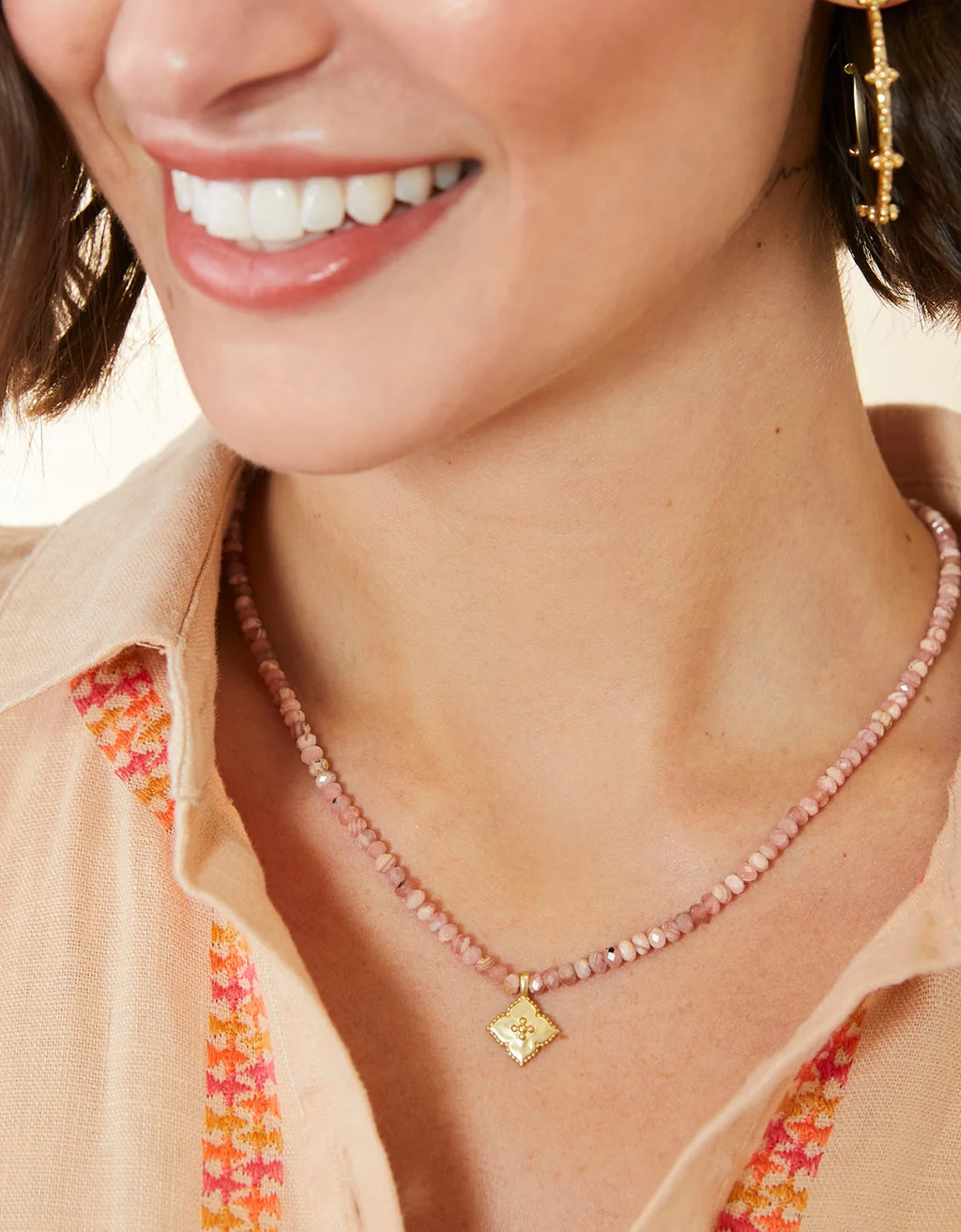 Spartina 449 Richmond Hill Necklace 17.5” Pink