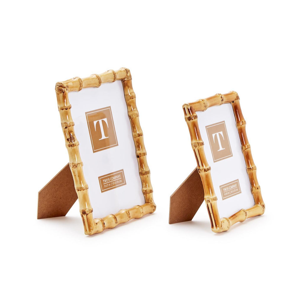 Twos Company Blonde Bamboo Frames Set Of Two