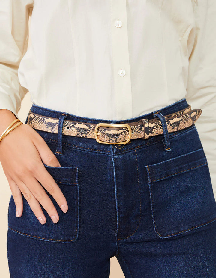 Spartina Siren Thin Belt Snake Leather