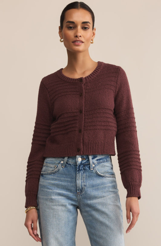 Between The Lines Cardigan - Sandalwood