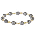 Enewton Extend - Admire Gold Bead Bracelet- Pearl Dark Grey