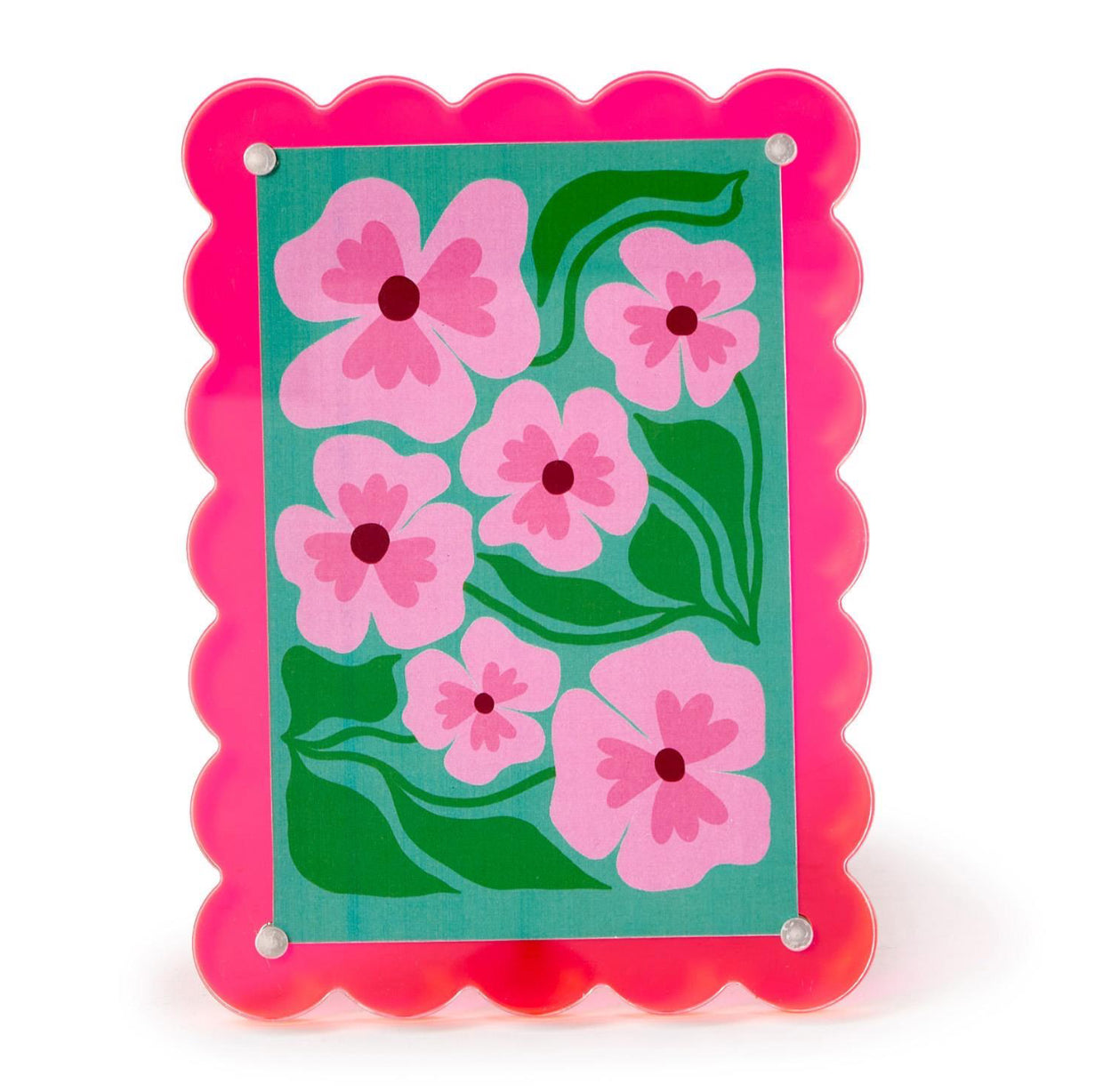 Twos Company 4x6 Acrylic Magnetic Scalloped Frame Set Of Three