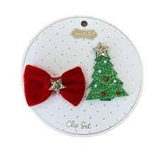 Mudpie Christmas Hair Clips