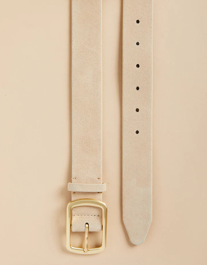 Spartina Siren Belt Suede Cream Light Beige