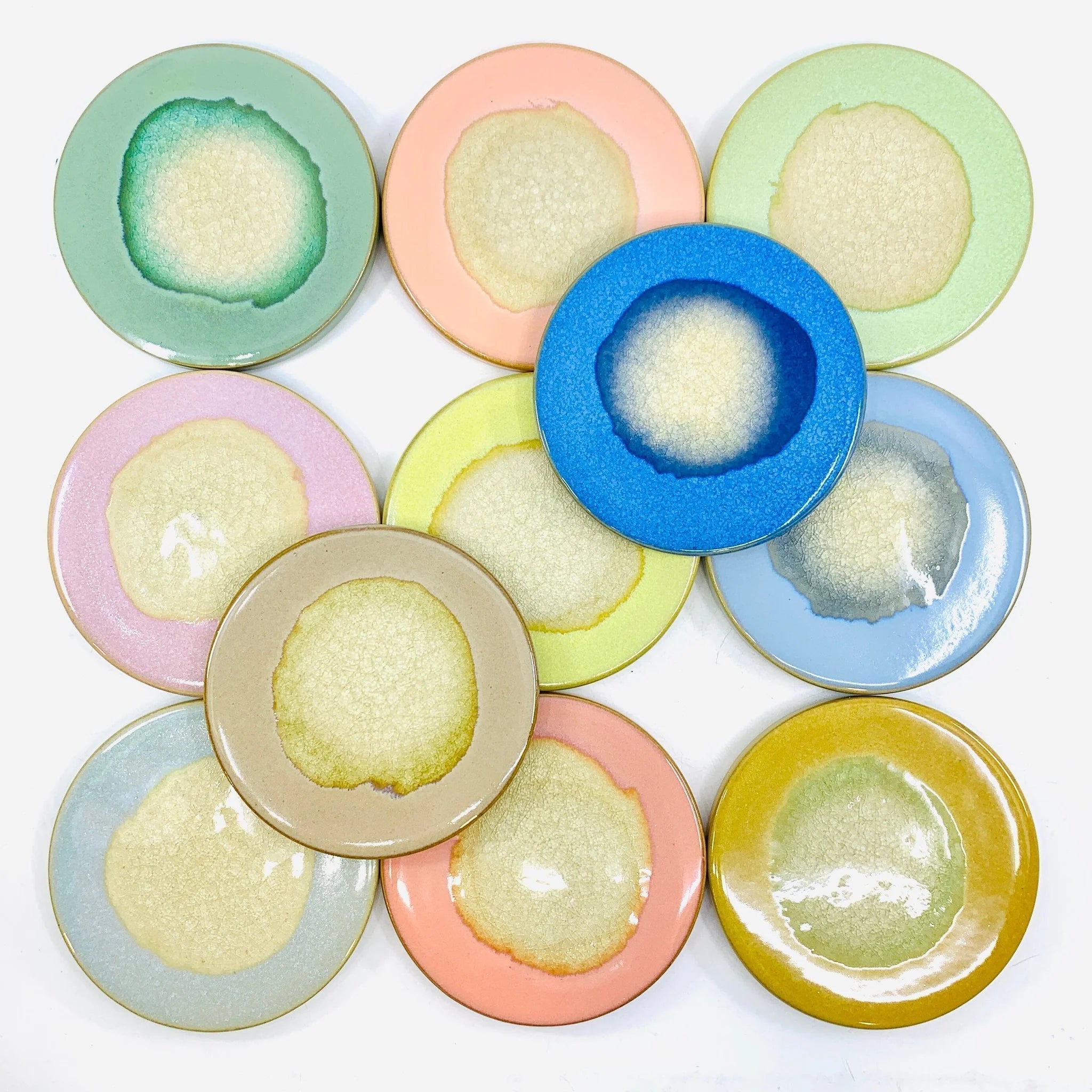 Creative Co Op Stoneware Colorful Coaster