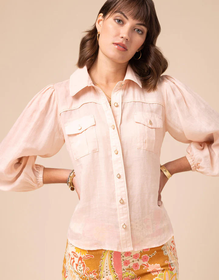 Spartina Claudette Pale Blush Blouse