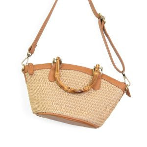 Susan Joy Millie Bamboo Handle Basket Crossbody