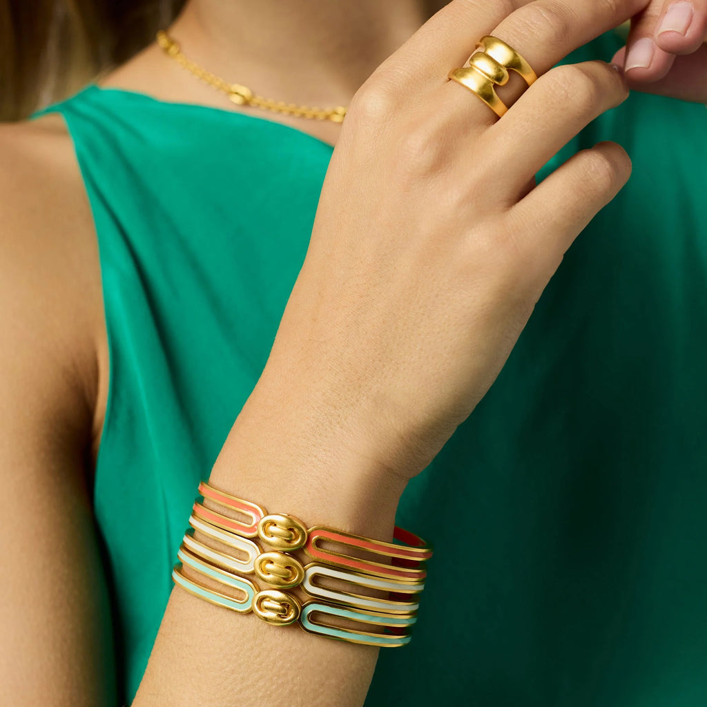 Julie Vos Laguna Enamel Hinge Bangle