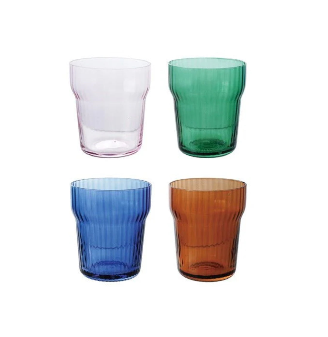 Hazel Mazel Fluted Drinking Glass