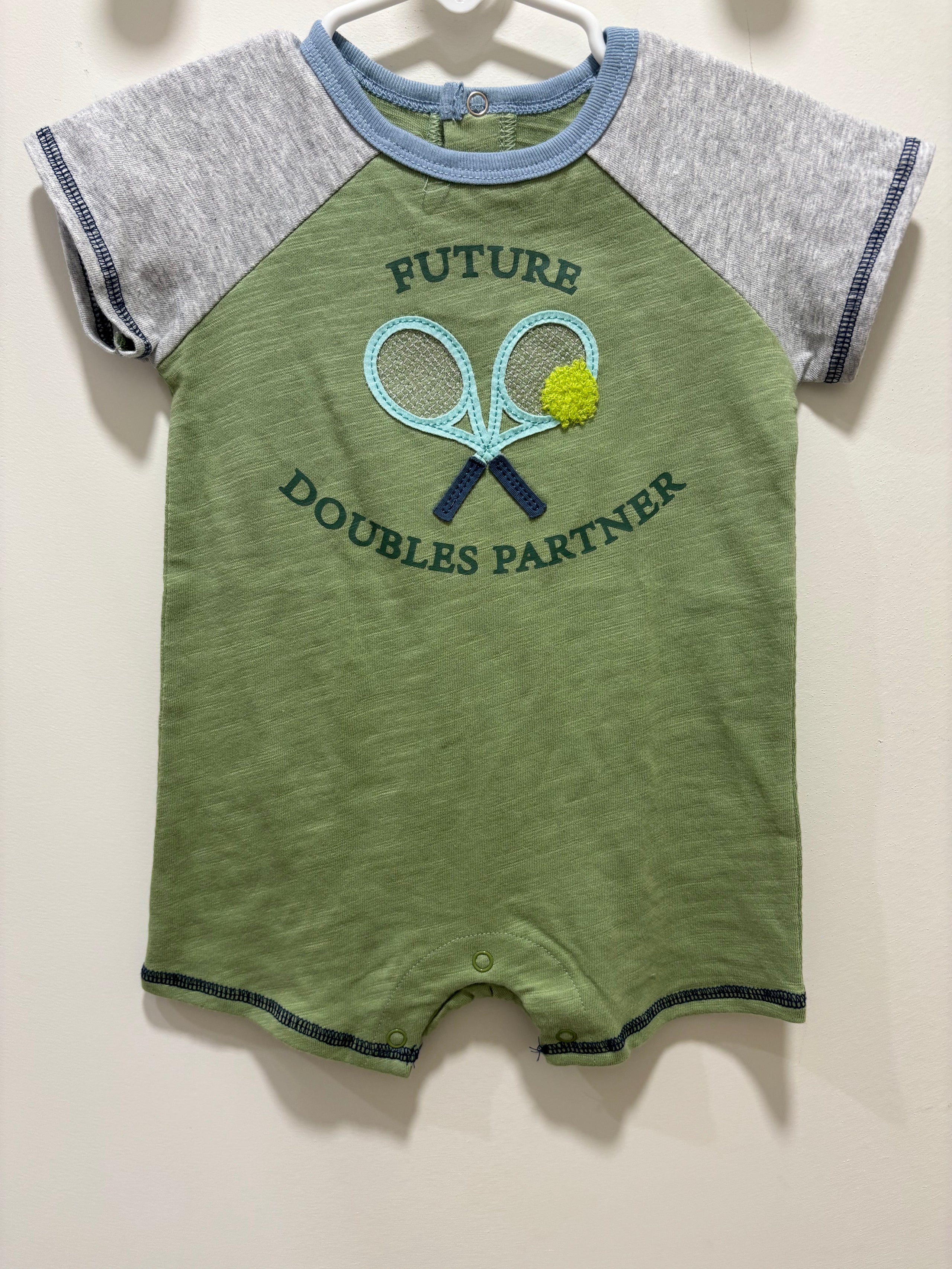 Mudpie Green Tennis Onesie