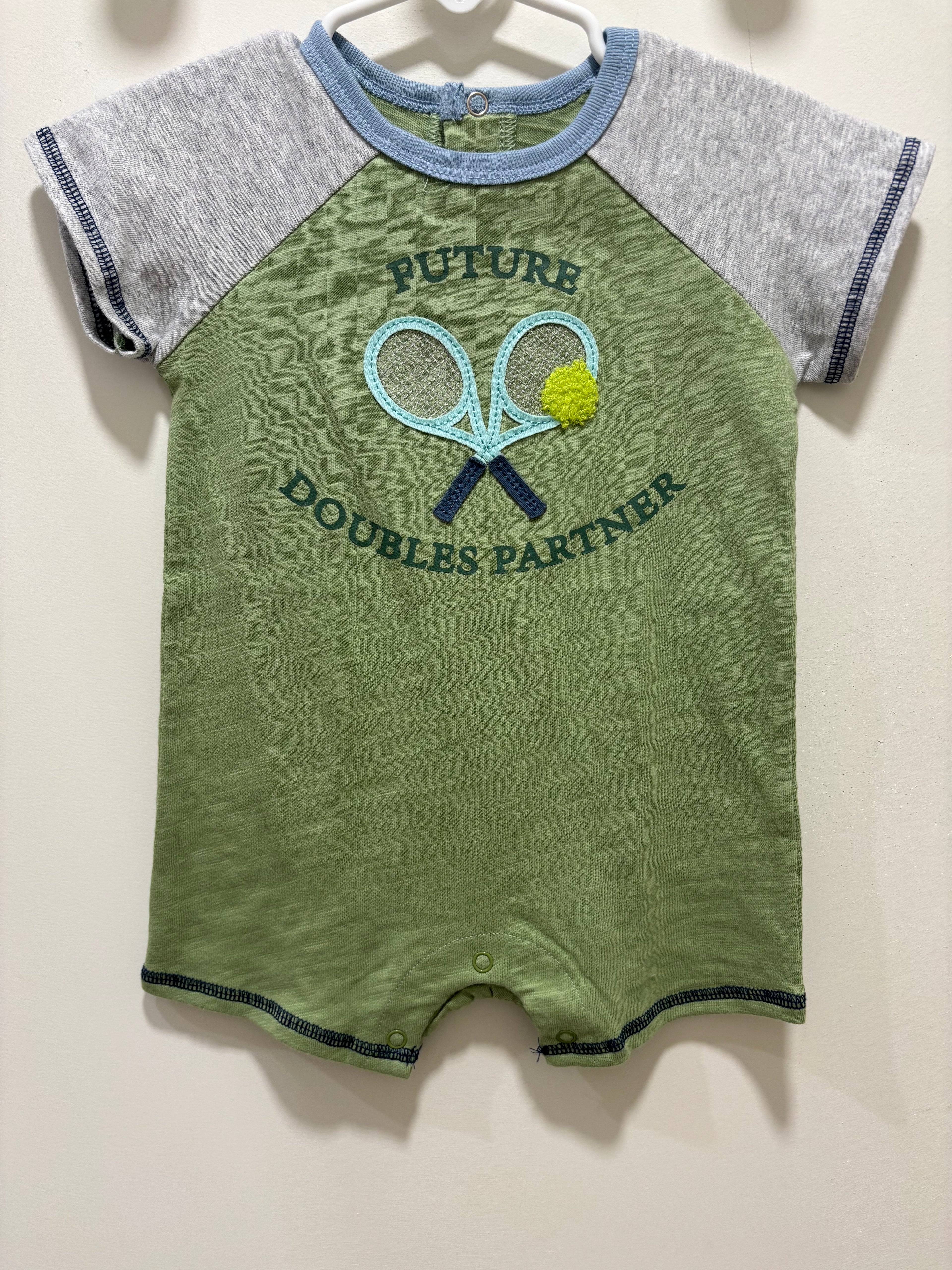 Mudpie Green Tennis Onesie