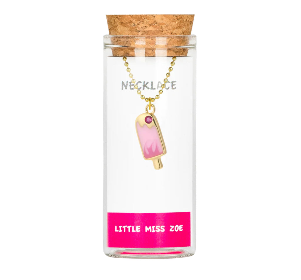 Little Miss Zoe Charm Necklace In Glass Bottle