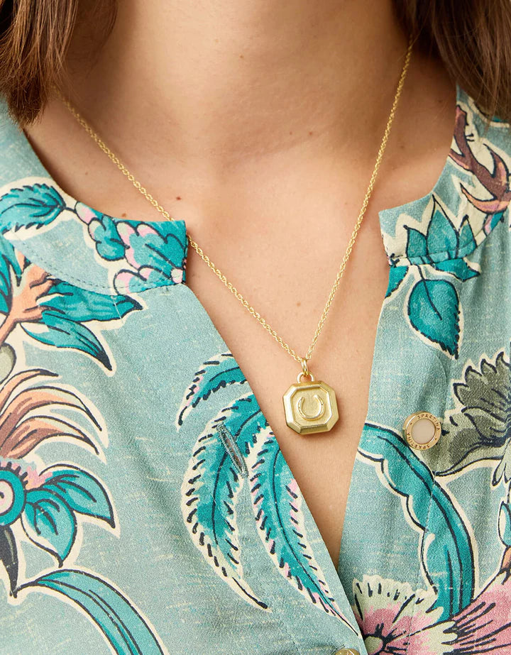 Spartina Lucky Horse Necklace 18” Gold