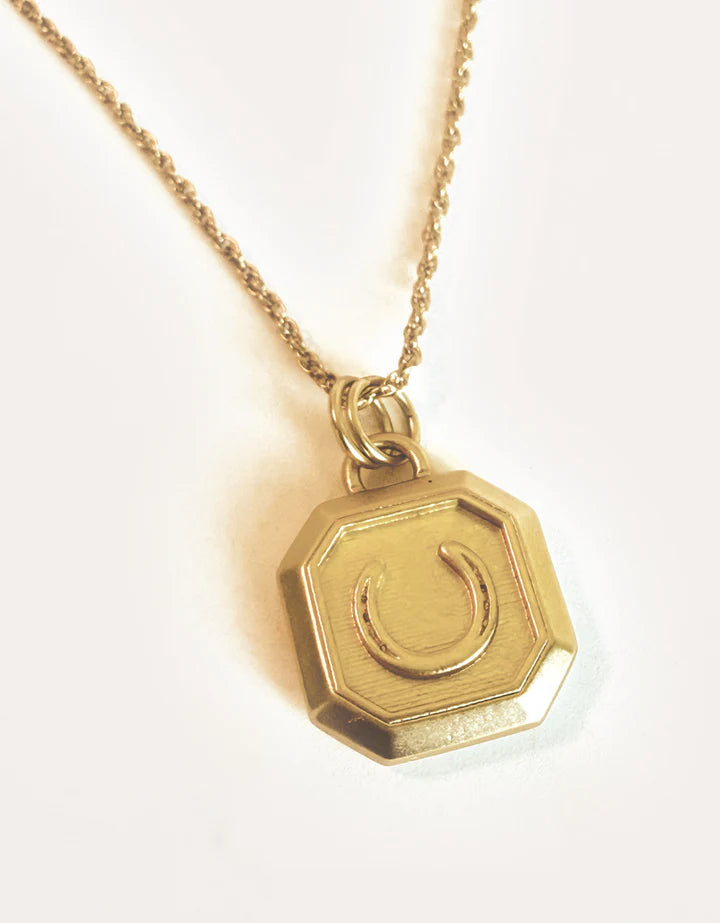 Spartina Lucky Horse Necklace 18” Gold