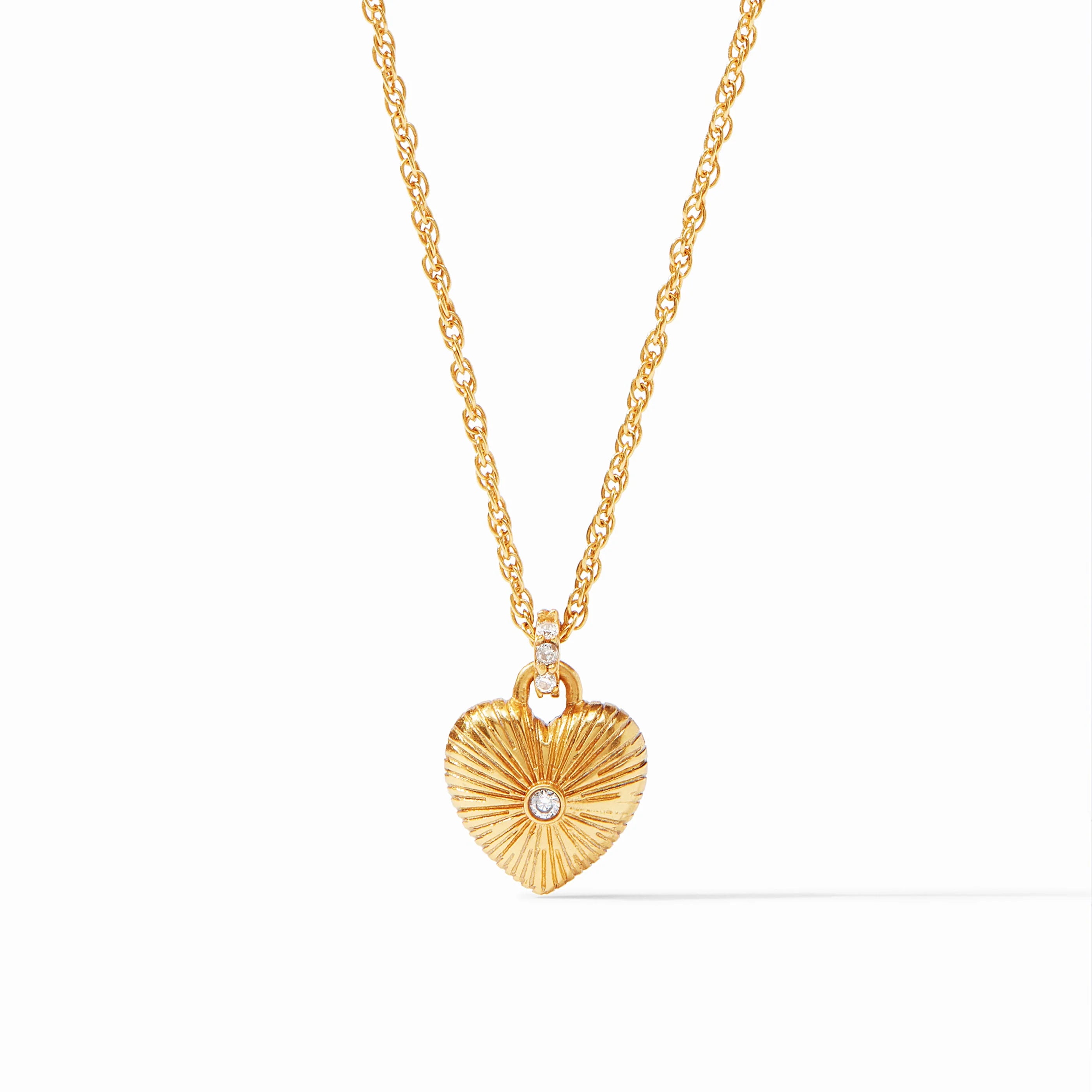 Julie Vos Esme Solitaire Heart Necklace