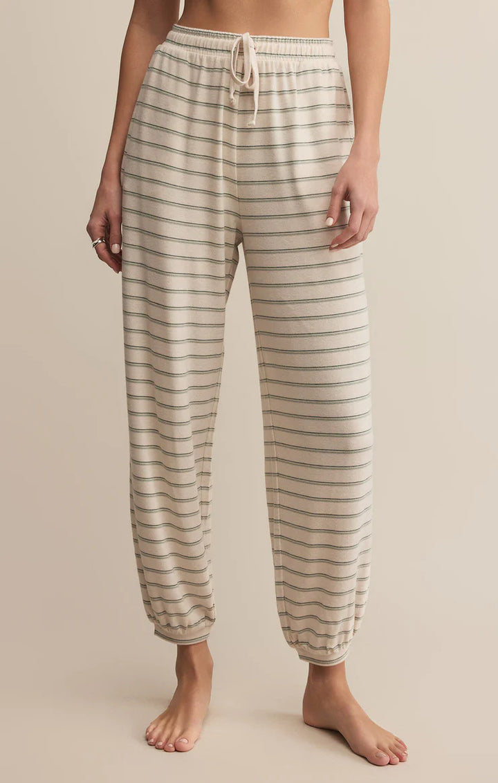 Z Supply Bailey Stripe Jogger Hunter Green
